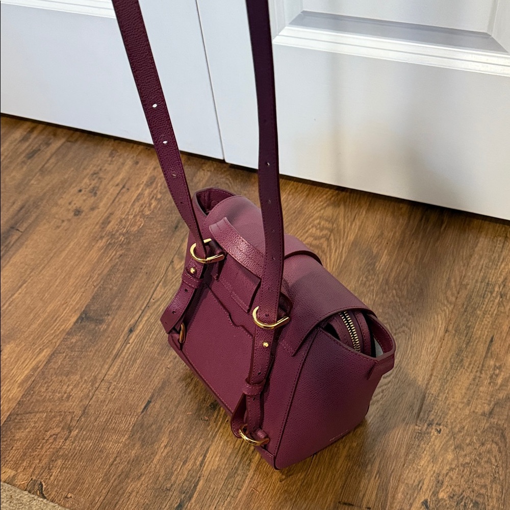 Like new Senreve Mini Maestra Bag in Plum pebbled leather - Picture 8 of 14